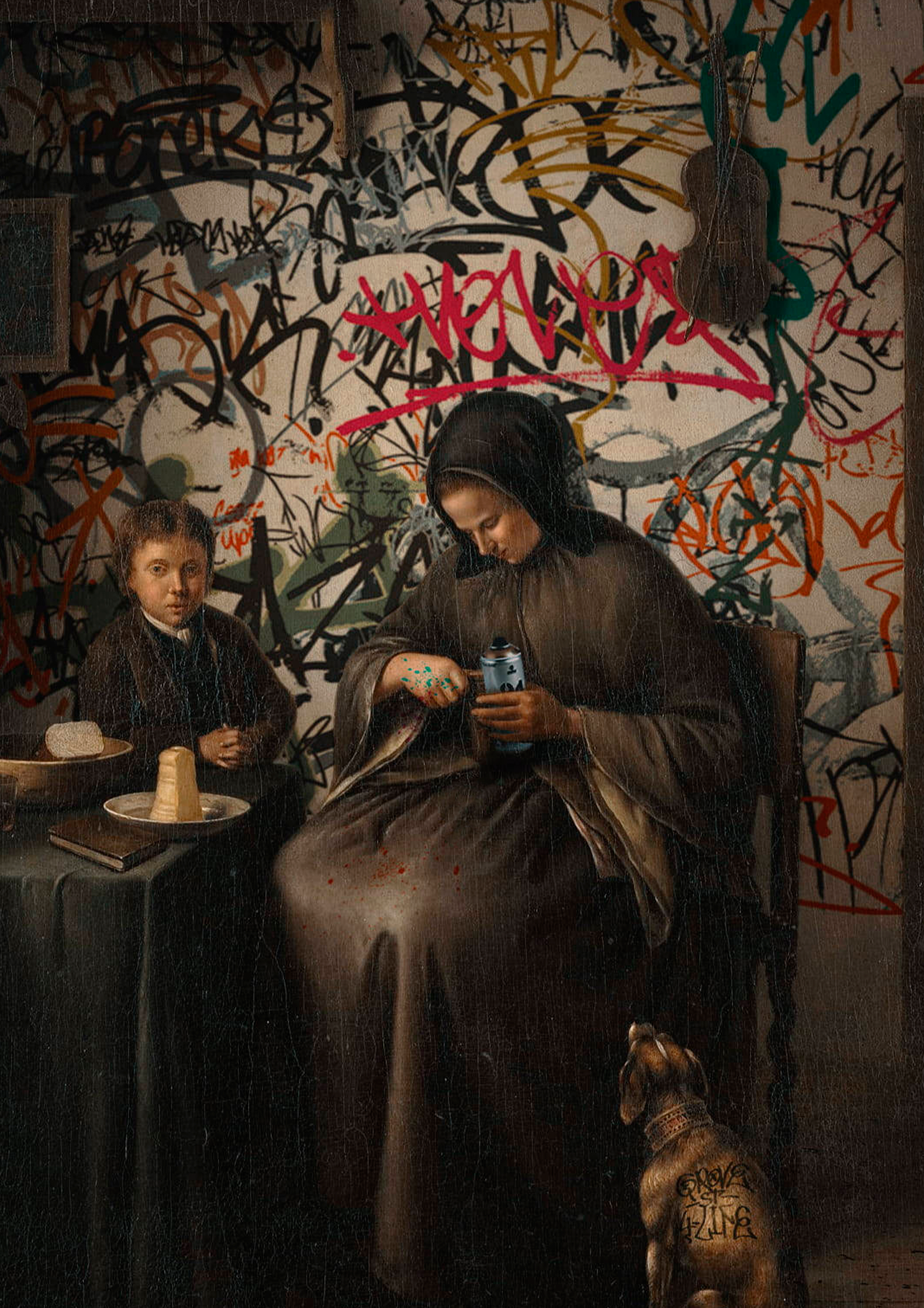 Renaissance Graffiti metal poster artwork